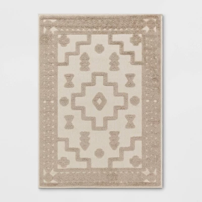 Outdoor Rug Tufted Geo Cream - Opalhouse™ 6 Outdoor Rug Tufted Geo Cream - Opalhouse™ - Image 4