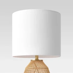 Rattan Diagonal Weave Table Lamp Tan - Opalhouse™ -Opalhouse GUEST ae342a7a 8123 45d0 8e48 8c18d622381b