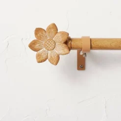 Flower Faux Wood Curtain Rod Natural Wood - Opalhouse™ Designed With Jungalow™ -Opalhouse GUEST c5b5a613 8f9b 4e84 9eff 5ca6e3369a7b