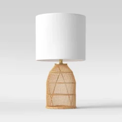Rattan Diagonal Weave Table Lamp Tan - Opalhouse™ -Opalhouse GUEST dae93eeb ddb7 44ce 88df 301a4b240217
