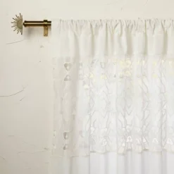 1pc Sheer Banded Geo Macrame Window Curtain Panel White - Opalhouse™ Designed With Jungalow™ 9 1pc Sheer Banded Geo Macrame Window Curtain Panel White - Opalhouse™ Designed With Jungalow™ -Opalhouse GUEST e45ca8b5 c8fb 4bcd 9418 e1344d66992c