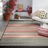 7' X 10' Outdoor Rug Multi Stripe Global Pink - Opalhouse™ -Opalhouse GUEST f08e9c0e e904 452b ae49 a2fe1880ad63